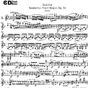 小提琴谱 | Violin Sonata No.5 in F Major Op.24