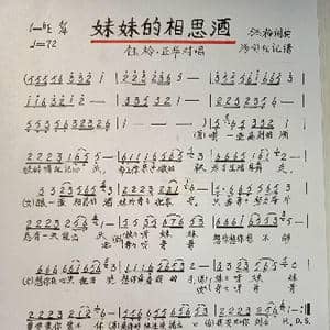 妹妹的相思酒_歌谱投稿_词曲:钰柃 钰柃