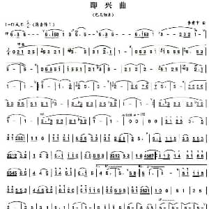 即兴曲 巴乌谱 李贵中