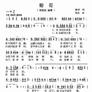 盼哥_歌曲简谱_词曲:梅彬 李敏