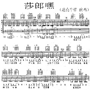 莎郎嘿 吉他谱 迪克牛仔