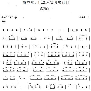 巴乌六级考级曲目 练习曲