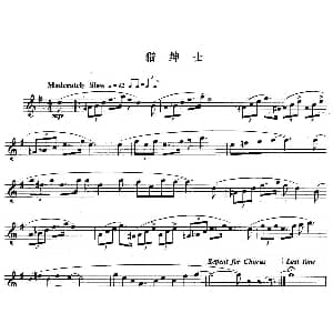 长笛曲谱 | 猫绅士