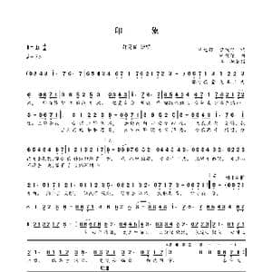 印象_歌曲简谱_词曲:许冠杰 & 黎彼得 许冠杰