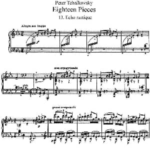 柴可夫斯基18首钢琴小品Op.72 钢琴谱 俄 彼得 伊利奇 柴可夫斯基