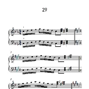 七.五指原位移调练习29 钢琴谱