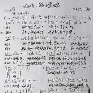 妈妈游子要回家_歌曲简谱_词曲:孙卫东 孙卫东
