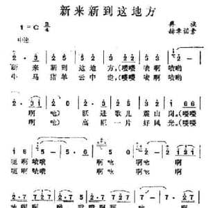 新来新到这地方_民歌简谱