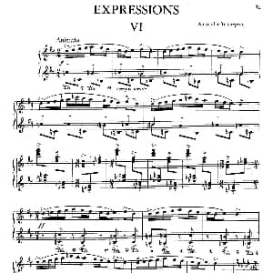 Expressions 钢琴谱 亚历山大 齐尔品 Alexander Tcherepnin
