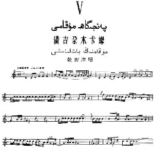Ⅴ 潘吉尕木卡姆 223 233 主旋律谱 十二木卡姆