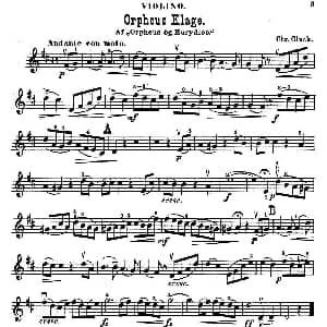 小提琴谱 | Orpheus Klage.