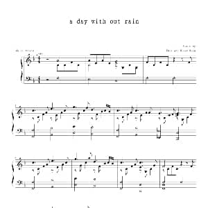 a day with out rain 钢琴谱 雅尼