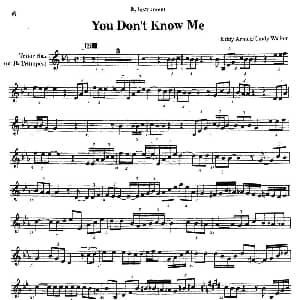 萨克斯谱 | You Don't Know Me 次中音萨克斯谱 布伦茨 伦道夫 Boots Randolph